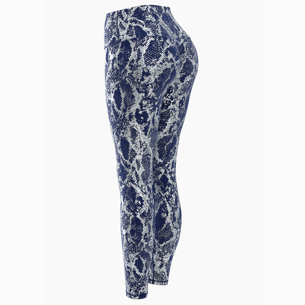 Women's Sports Leggings Snake Print High-Waisted