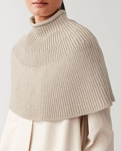 Women's Knitted Cape Elegant Design High Collar