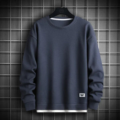 Waffel-Strick Pullover Rundhals Weich - IdealeKleiden