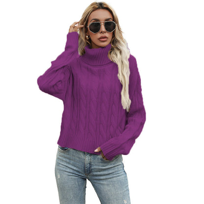 Women's Pullover Chunky Knit Cable Pattern Elegance