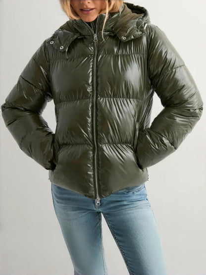 Women's Winter Jacket Puffy Hood Warm