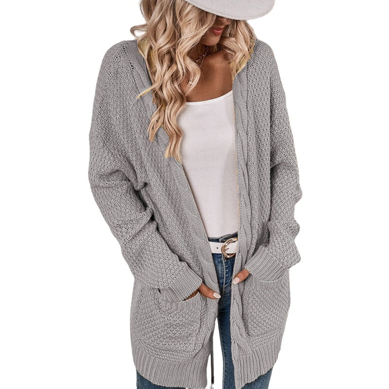 Women's Knitted Cardigan Generous with Pockets Elegant Design