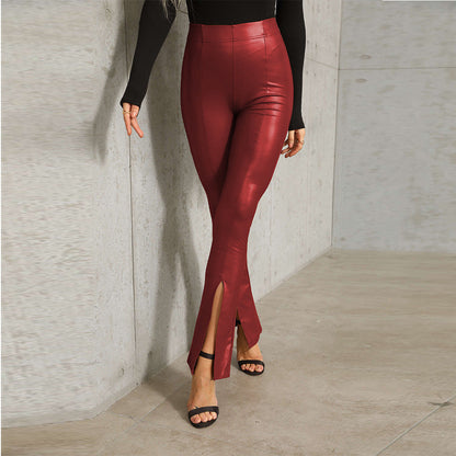 Women's Leggings High Waisted Side Slits Trendy
