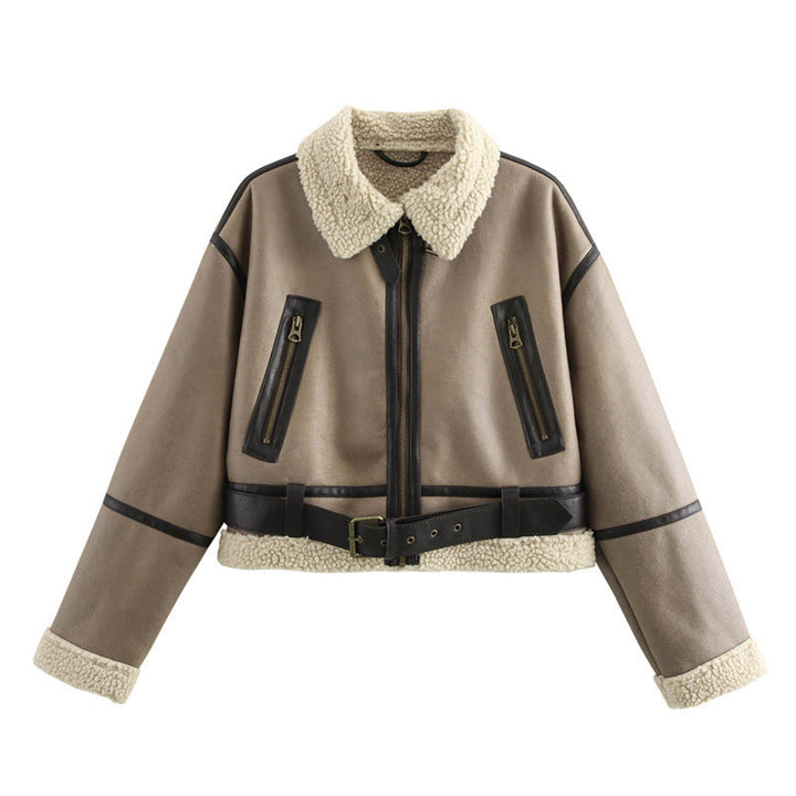 Damen Kurze Teddyjacke Softstyle Elegantes Design - IdealeKleiden