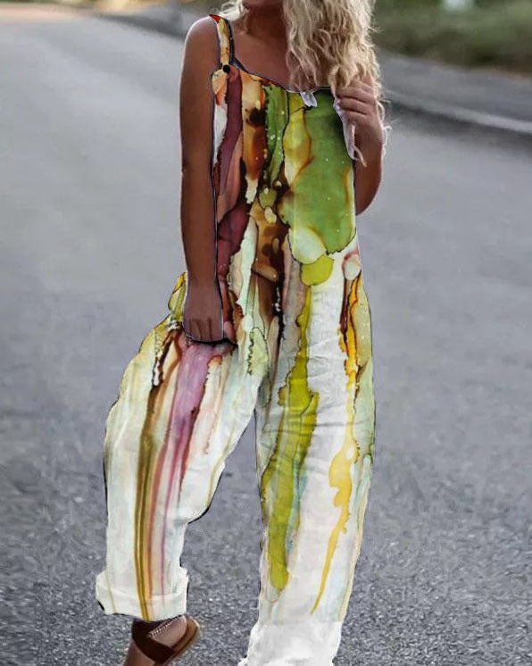 Women's Jumpsuit Floral Print Elegant Summer Wear