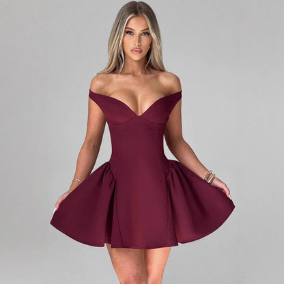 Elegant Women's Strapless Sophisticated Cocktail Dress