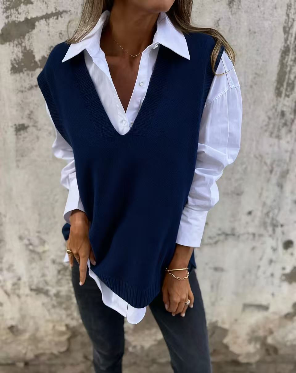 Women's Sweater Casual V-Neck Casual Style