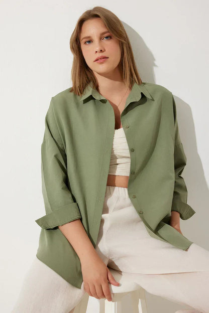 Loose Blouse Long Sleeve Cotton Comfort