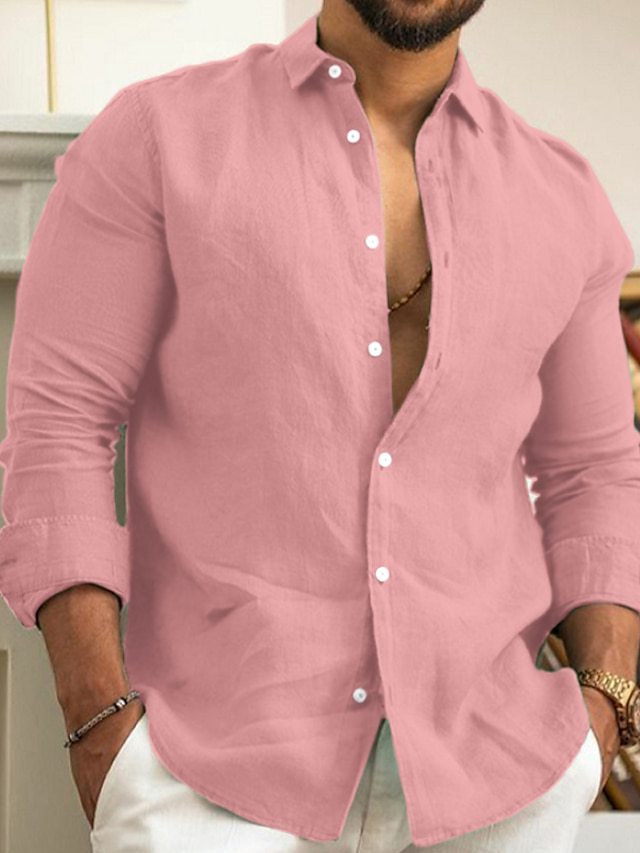 Men's Linen Shirt Summer Comfortable Elegant