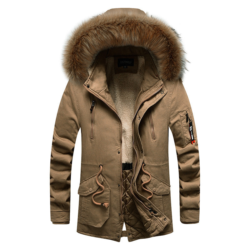 Herren Winterjacke Isoliert Abnehmbare Kapuze - IdealeKleiden