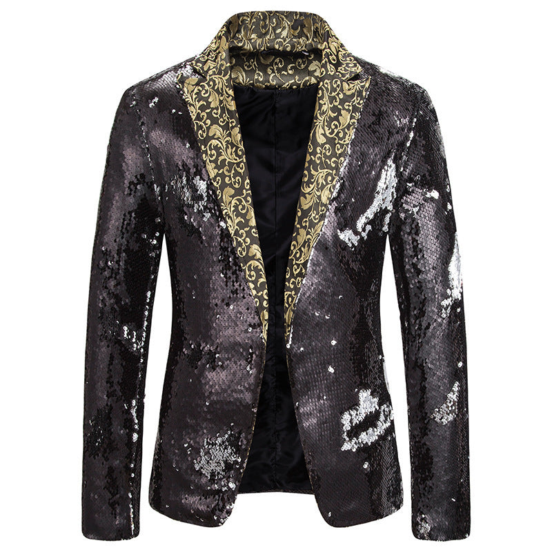 Men's Glamour Sequin-Effect Blazer