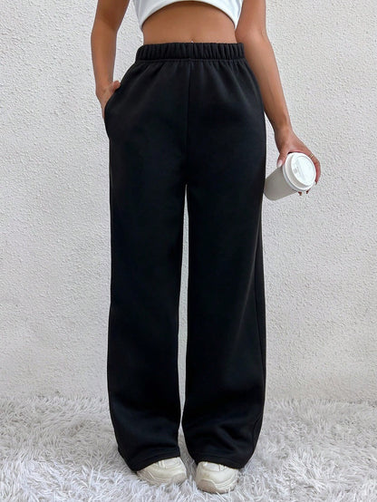 Women's Trousers Comfortable High Waist Wide Fit