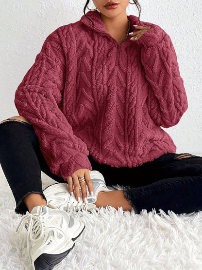 Women's Soft Fleece High-Neck Modern Pullover