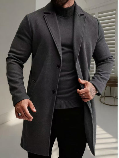 Men's Wool Coat Elegant Stylish Winter