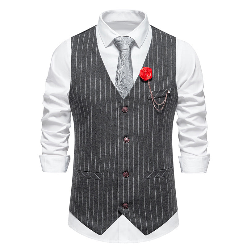 Men's Vest Slim Fit Houndstooth Pattern Elegant