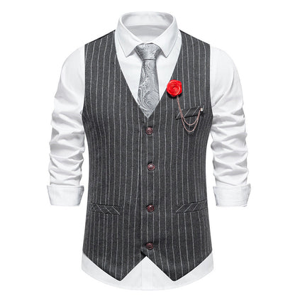 Men's Vest Slim Fit Houndstooth Pattern Elegant