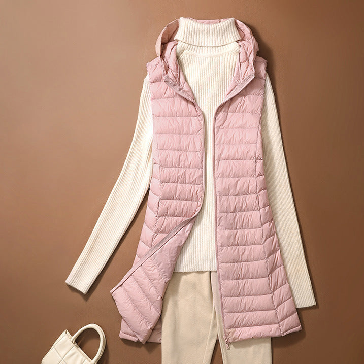 Stylish Quilted Vest with Hood and Comfort Fit