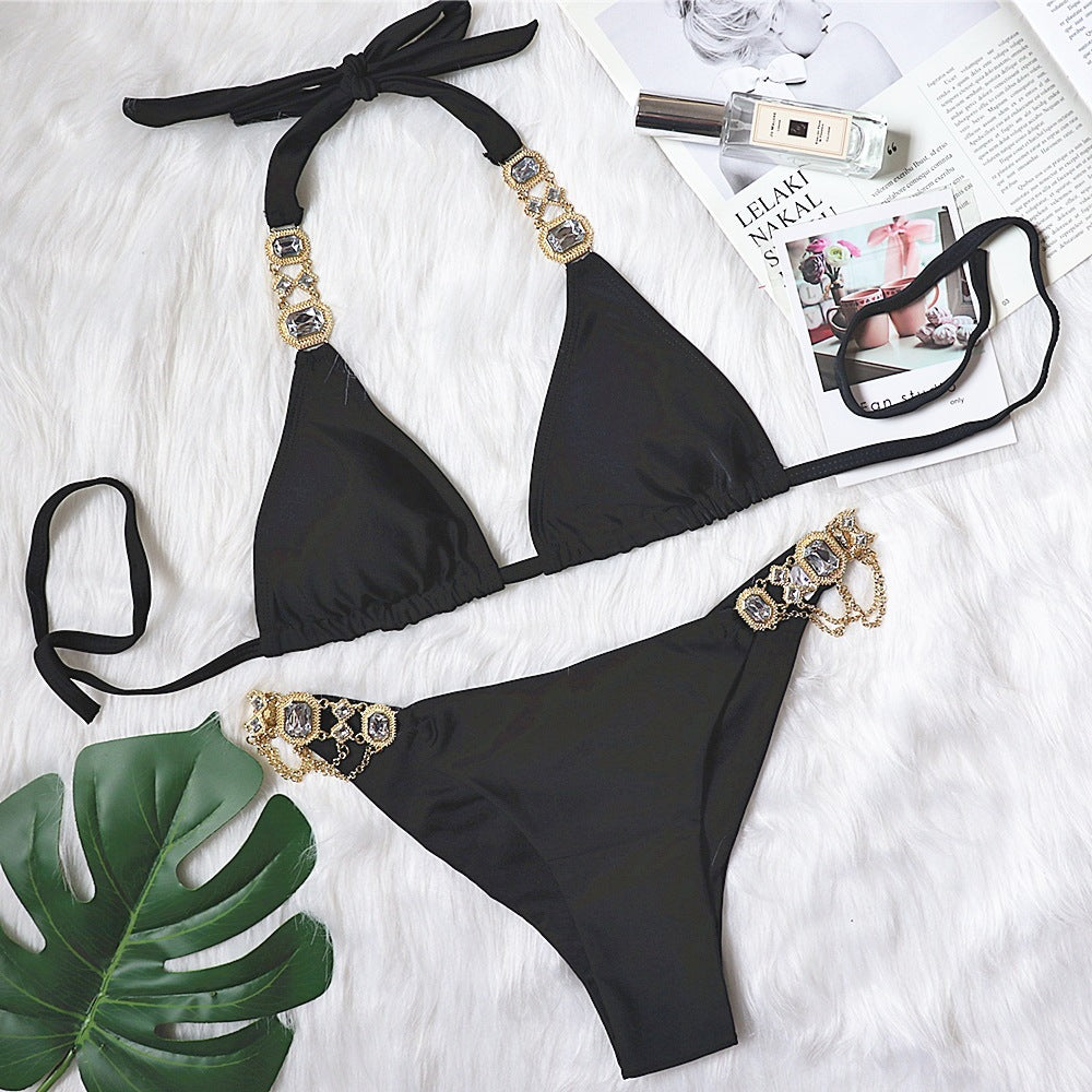Sparkly Swimsuit for Women with Diamond Effect