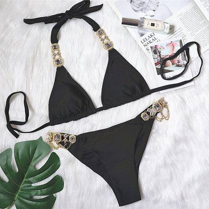Sparkly Swimsuit for Women with Diamond Effect