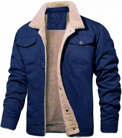 Men's Outdoor Jacket Warm Insulated Turn-Down Collar