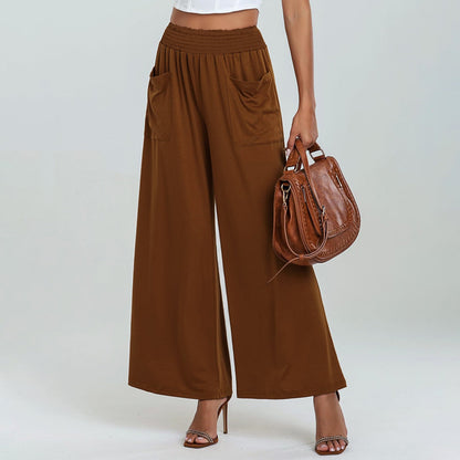 Women's Palazzo Trousers Wide Comfortable Elastic
