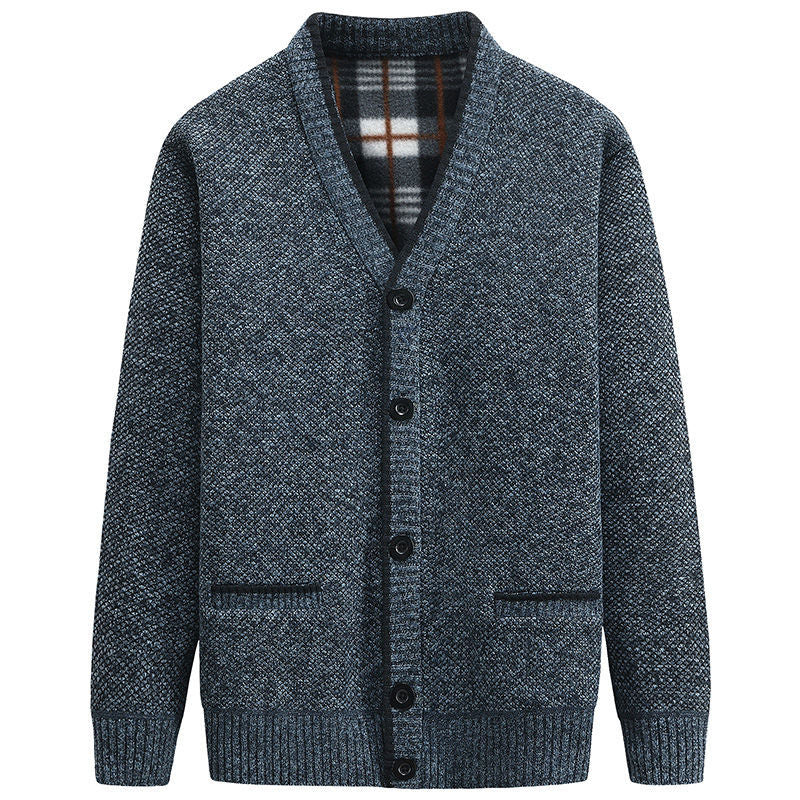 Herren Strickjacke Modern V-Ausschnitt Elegantes Design