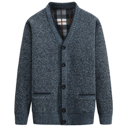 Herren Strickjacke Modern V-Ausschnitt Elegantes Design