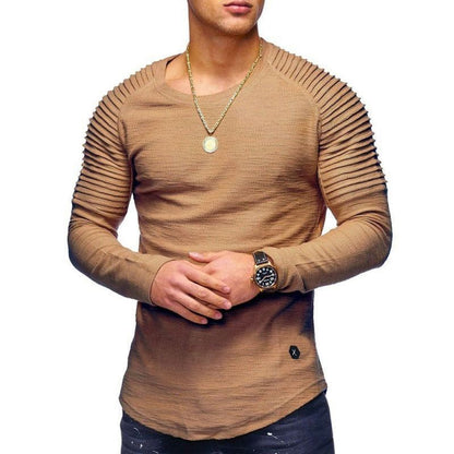 Men's Long-Sleeve Shirt Textured Design Elegant