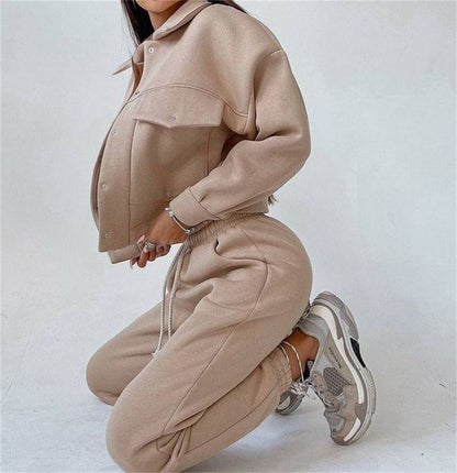 Women's Sport Set Fleece Tracksuit Comfortable