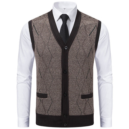 Herren Strickweste Modern Raffiniert mit Taschen
