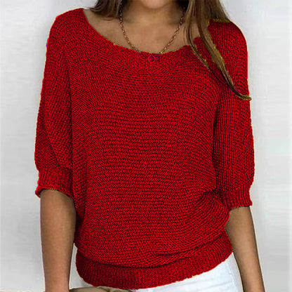 Elegant Solid-Colored Sweater