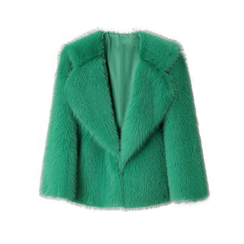 Women's Faux Fur Jacket Elegant Soft Cut