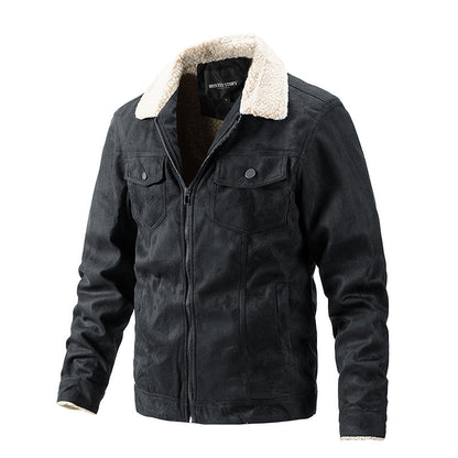 Herren Winterjacke Kunstfellkragen Praktisch - IdealeKleiden