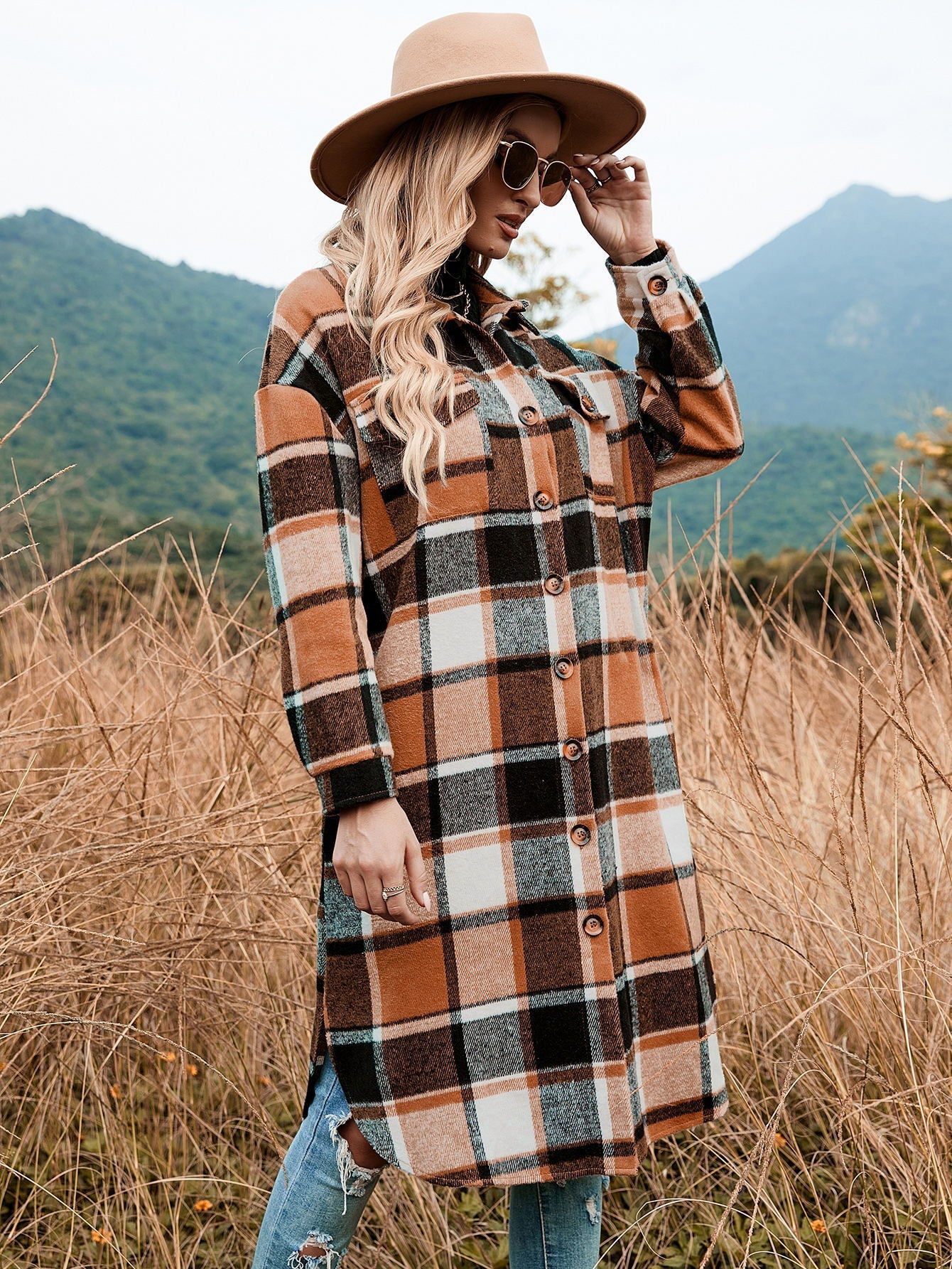 Women's Flannel Dress Plaid Pattern Wintery