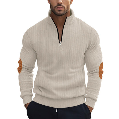 Herren Strickpullover Modern Reißverschluss Elegante Optik - IdealeKleiden