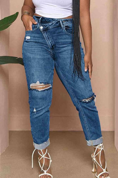 Women's Jeans Relaxed Fit Ripped Style
