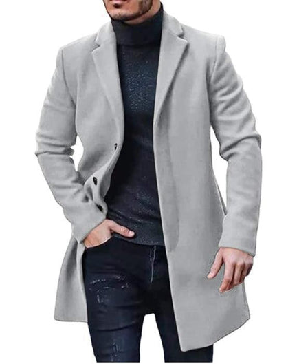 Men's Winter Coat Elegant Classic Black