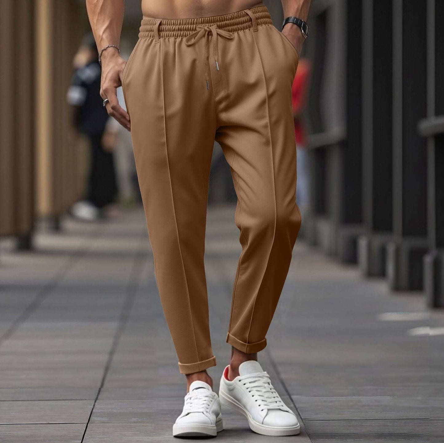 Men's Trousers Comfortable Elastic Cotton