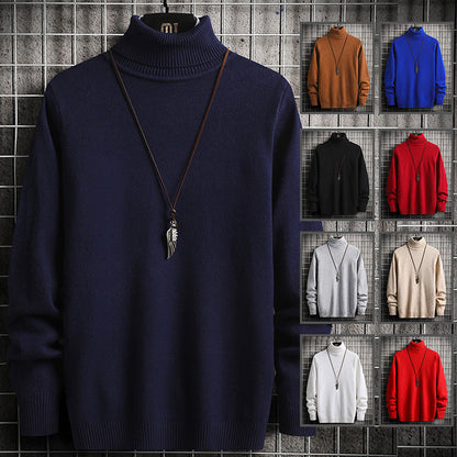 Men's Wool Turtleneck Sweater Elegant Modern
