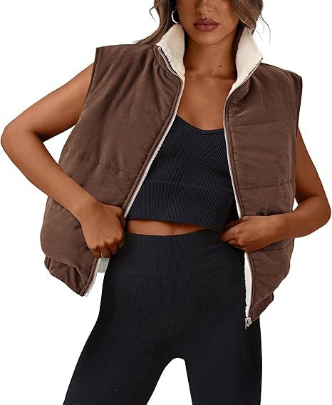 Women's Quilted Vest Soft Fleece Elegant