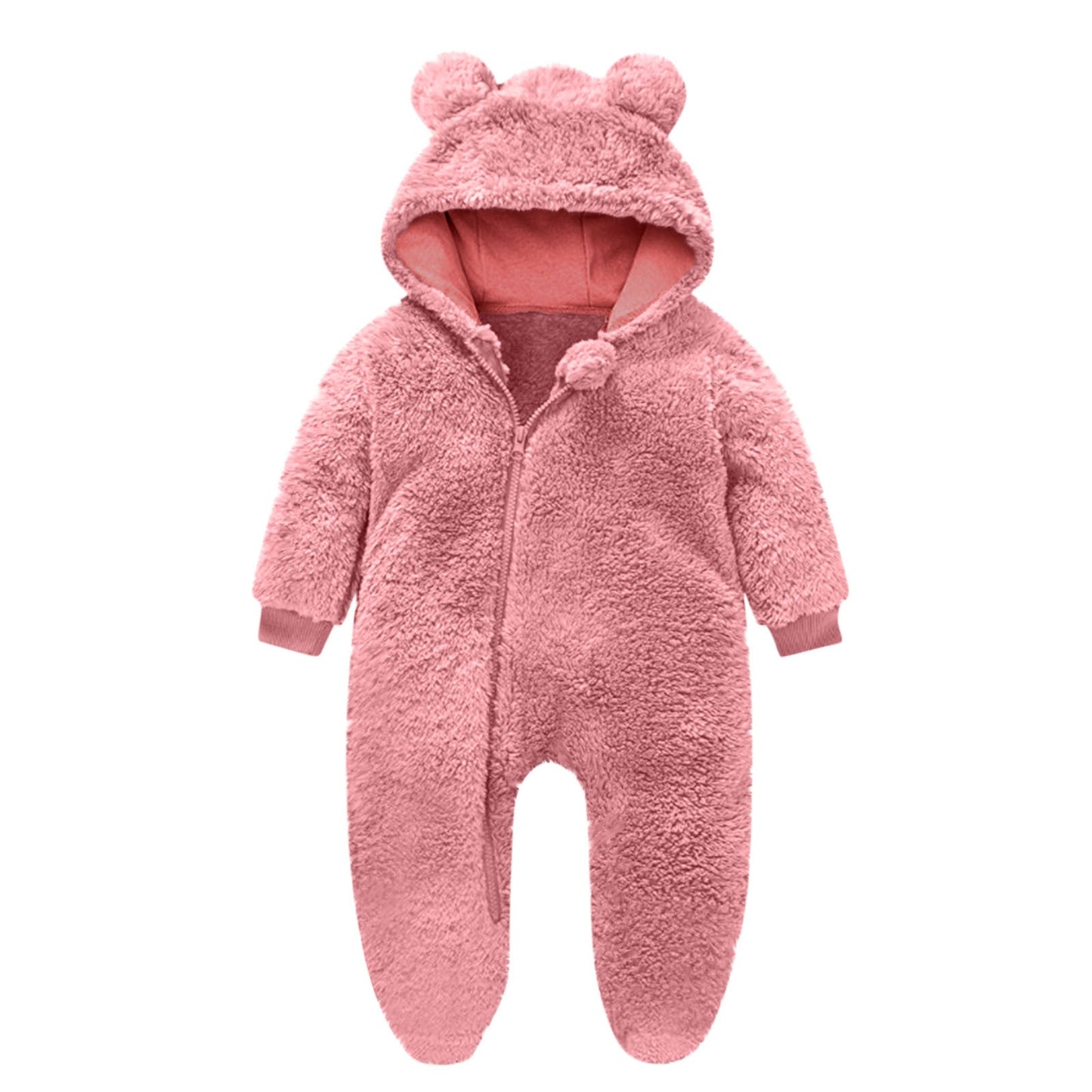 Children's Fleece All-in-One with Bear Ears, Cuddly Warm