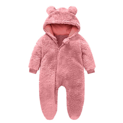 Children's Fleece All-in-One with Bear Ears, Cuddly Warm