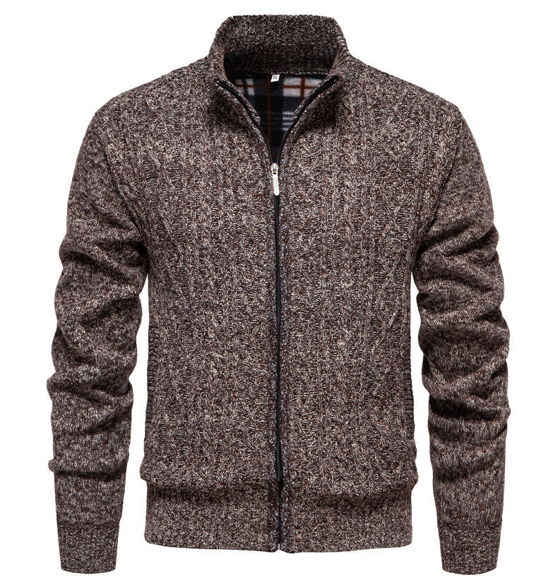 Men's Cardigan High Collar Zipper Sporty