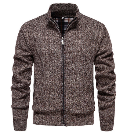 Men's Cardigan High Collar Zipper Sporty