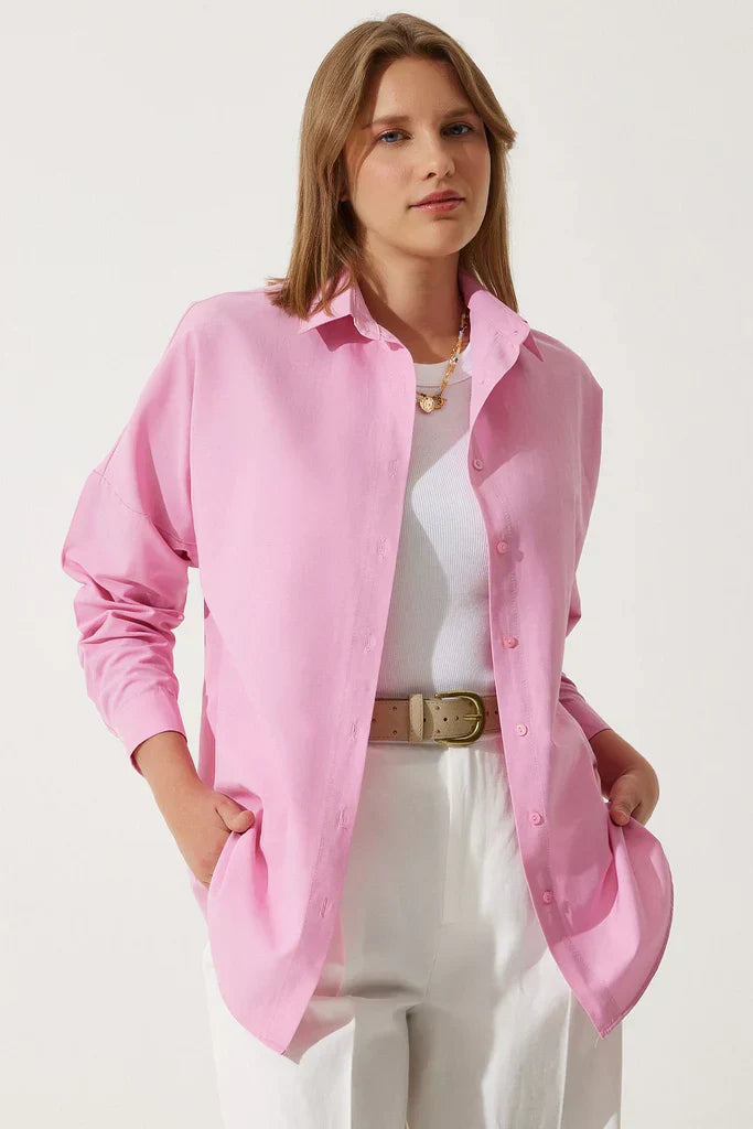 Loose Blouse Long Sleeve Cotton Comfort