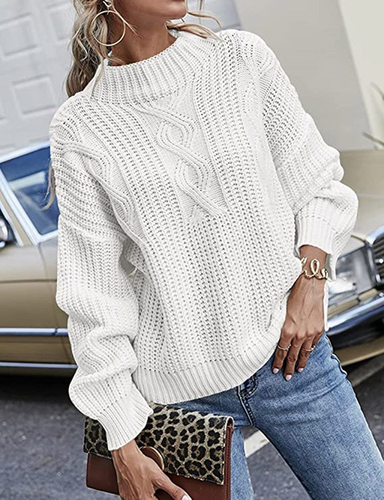 Women's Knitted Jumper Casual Round Neck Loose-fitting