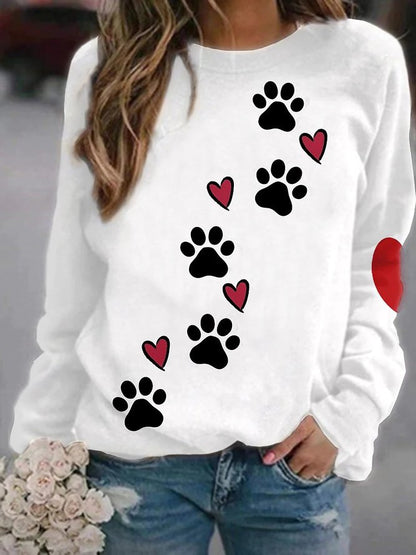Women's Sweatshirt Kitten Motif Soft Gift