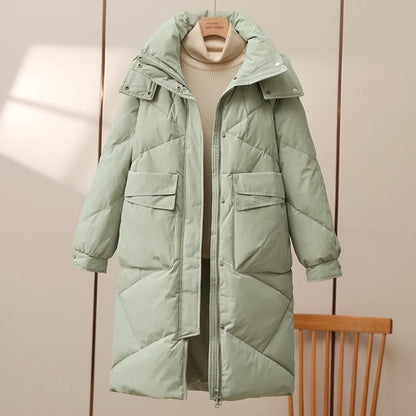 Practical Quilted Jacket With Hood