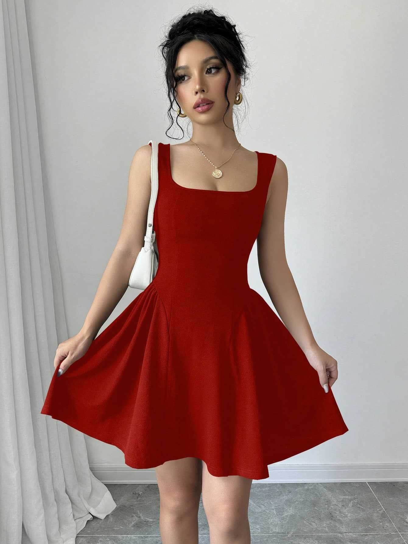 Women's A-Line Dress Elegant V-Neck Flowy