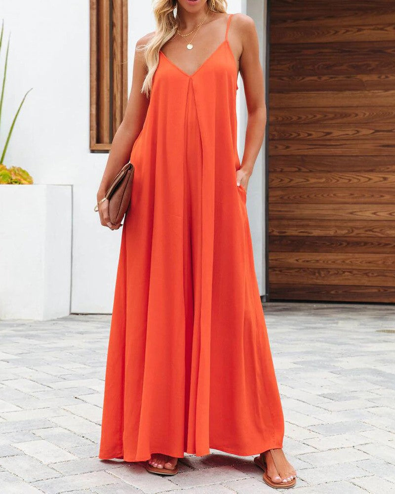 Damen Sommer Maxikleid Elegant Lang